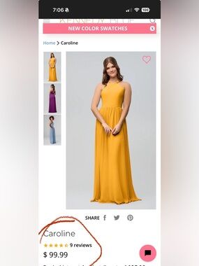 Kennedy Blue - Caroline Bridesmaids Dress in Marigold